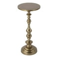 thumbnail image 1 of Pemberly Row Transitional 10"W Round Metal Pedestal End Table in Gold, 1 of 4