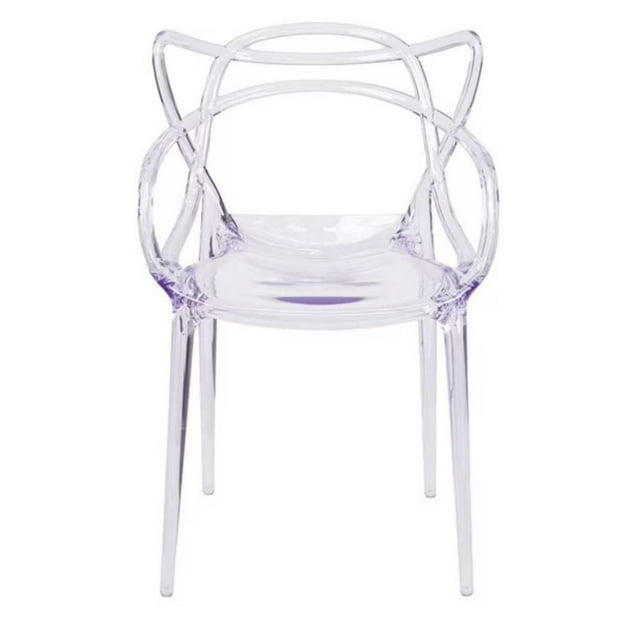 Heavenly Collection Plastic Dining Chair Set of 2
