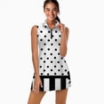 thumbnail image 2 of Black Polka Dots and Stripes Sports Dresses Women Tennis Dress Outdoor Badminton Golf Quick-Drying And Breathable Sports Dress, 2 of 4