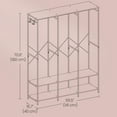 thumbnail image 5 of LEDREM Heavy Duty Garment Rack , Iron and Wood Closet Organizer with Hanging Rods & Shelves , Freestanding Storage for Bedroom , 70.9 Inch ,Natural Beige, 5 of 5