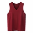thumbnail image 2 of Women's Sleeveless Tank Top, Loose Fit Casual Turtleneck Blouse with Wide Straps, Solid Color Vest for Daily Wear, Street Fashion and Versatile Outfits-Wine, 2 of 9