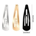 thumbnail image 4 of 30 Pieces Large Metal Snap Hair Clips, No Slip Hair Barrettes for Girls and Women (Gold, Silver, Black), 4 of 5