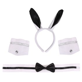 Tuxedo Playboy Bunny Tail Ears Rabbit Costume Accessory Kit