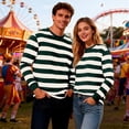 thumbnail image 2 of CONZONE Carnival Men's T-Shirts Short Sleeve T Shirts for Men Casual Crew Neck Striped Lightweight Tees Soft Cozy Athletic Tops, 2 of 5