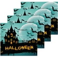 thumbnail image 2 of SKYSONIC Halloween Castle Cotton Washcloths Set of 2, Highly Absorbent Soft Fingertip Towel for Bathroom, Gym, Hotel and Spa, 12x12 Inch, 2 of 7