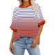 thumbnail image 3 of Camiseta de Manga Corta de Cuello Redondo de Impresión Cómoda Casual para las Mujeres, Camisetas Cortas para las Mujeres, 3 of 4