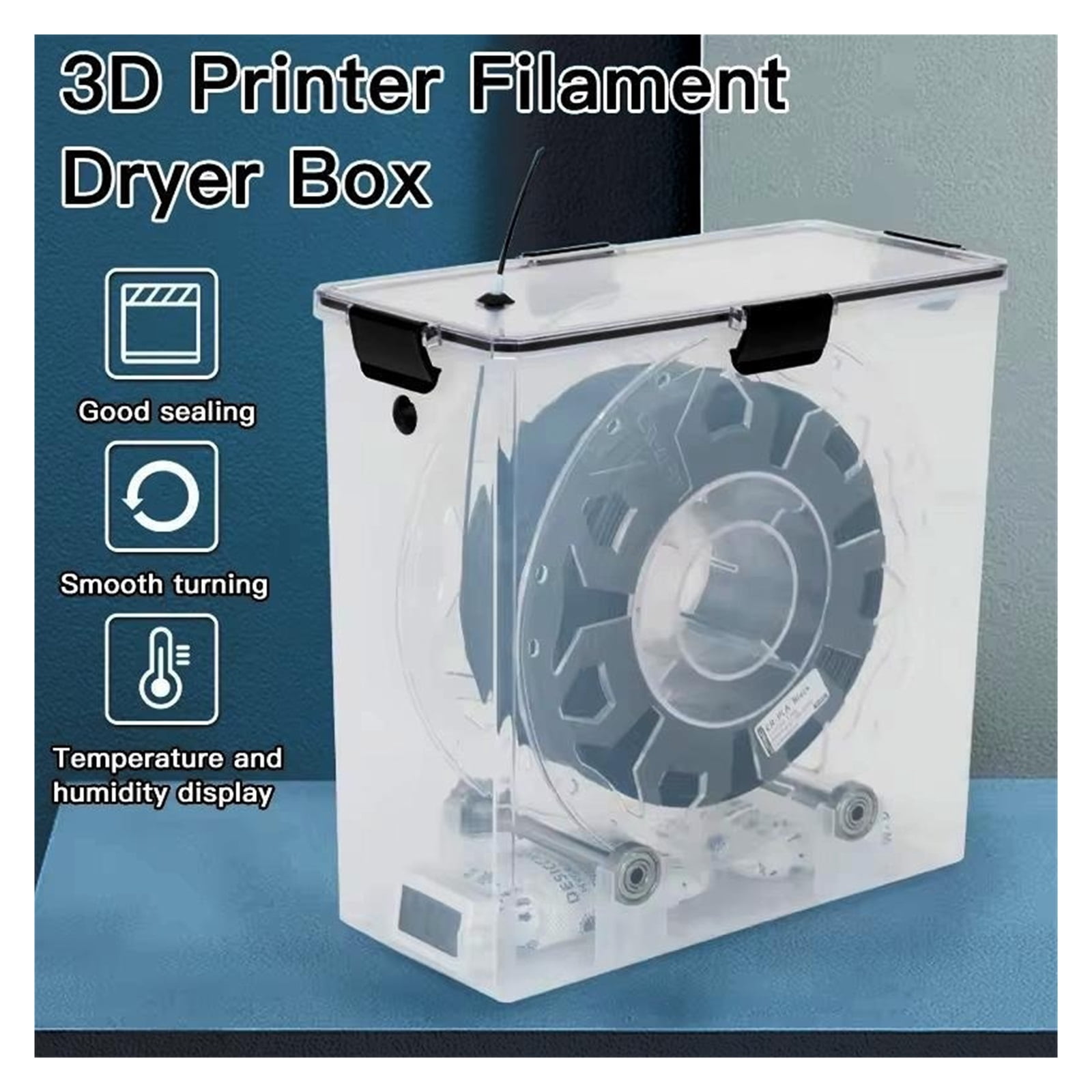 3D Printer Filament Dryer Box Airtight And Moisture-Resistant Real-Time Monitoring Fit For 3D Printer PLA ABS Filaments