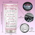 thumbnail image 5 of 80th Birthday Gifts for Women Tumbler, 80th Birthday Decorations for Women, Best 80th Birthday Gifts Ideas, Gift for Turning 80, Gifts for 80 Year Old Birthday, 1943 Birthday Gift Cup 1PC, 5 of 6