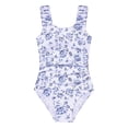 thumbnail image 7 of WERYOUNG Girl's One-Piece Swimsuits Sleeveless Scoop Neck Floral Print Kids Swimwear Swimming Pool And Beach Versatile Soft Children Swim Wear, 7 of 7