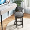 thumbnail image 7 of 27/31 Inch Swivel Bar Stool with Upholstered Back Seat and Footrest, 7 of 7