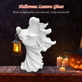 thumbnail image 1 of Estatua de fantasma de Halloween bruja de resina que sostiene la decoración de la linterna decoración del jardín del hogar aterrador, 1 of 4