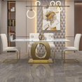 thumbnail image 4 of Northern European Light Luxury Rock Board Table White Hotel Combination Creative Dining Mesa De Cozinha Minimalist Furniture My Lux Decor Round, 4 of 10