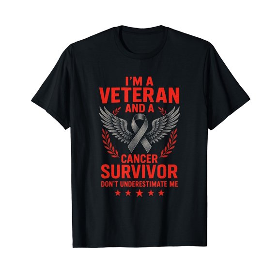 I'm a Veteran and a Cancer Survivor - Inspire Awareness T-Shirt