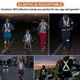 thumbnail image 5 of Chaleco reflectante, cinturón reflectante con 2 brazaletes reflectores, ajustable, alta visibilidad, ultraligero y cómodo para correr, caminar, andar en bicicleta, 5 of 5