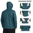 Outdoor Ventures Men's Rain Jacket Waterproof Lightweight Packable Rain
