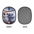 thumbnail image 2 of Pofeuu Cute Animal Couple Print Silicone Pot Mat Mitten With Hanging Loop Heat Resistant Oven Mitts Non-Slip Bbq Baking Smoking Potholders, 2 of 7