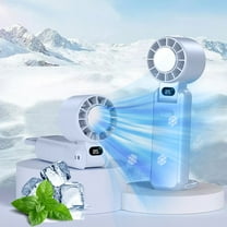 Portable Fans Under $50, Hwkond Coolings Fan Silent Fan Usb Air Conditioner Fan Vertical Blowing 100 Wind Speeds Mini Desktop Rechargeable Brushless Folding Easy Storage Outdoor Ice Making Fan