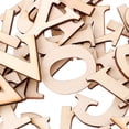 thumbnail image 3 of 52 Pieces A-Z Wooden Capital Letters Wood Lower Case Letters Embellishment for, 3 of 8