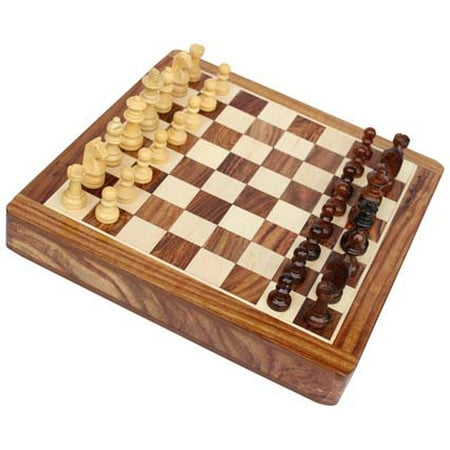 SouvNear 12x12” Chess Set Sale - Standard Magnetic Chess Board Game with Chessmen Storage Drawer Handmade in Fine Rosewood - (Best Storage For Board Games)