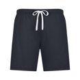 thumbnail image 6 of Lovskoo Athletic Shorts for Men Casual Solid Color Casual Drawstring Pockets Elastic Sports Shorts Black, 6 of 7