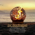 thumbnail image 3 of FlowerHouse: Bonfireball Fire Pit - 24" Lotus - Base & Flower Pattern Cover, Stainless Steel, Portable Fire Pit, Outdoor Décor, Patio, Backyard, Beach, 3 of 7