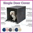 thumbnail image 4 of Pet Dreams Dog Crate Cover - Breathable Fabric Kennel Topper for Single-Door Crates, Fits iCrate Dog Cages 18, 24, 30, 36, 42, 48 Inches Denim, Large, 36", 4 of 10