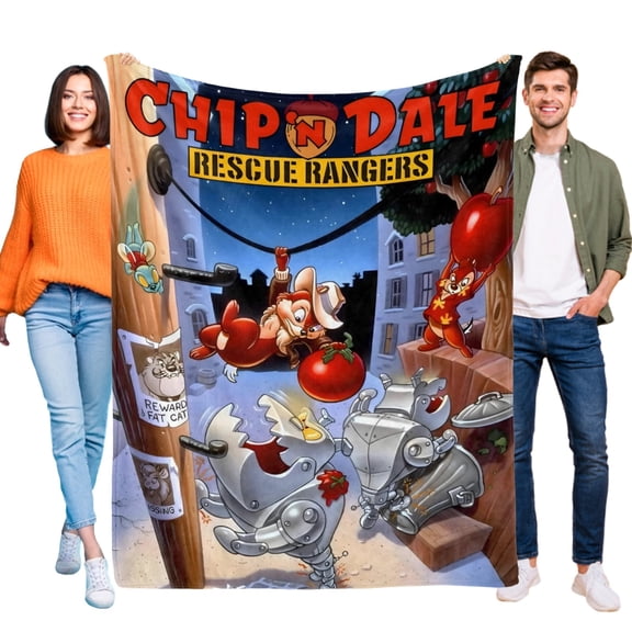 Chip'n Dale Rescue Rangers-Anti-Pilling Flannel Blanket Soft Lightweight Plush Fuzzy Cozy Luxury Blanket for Home and Kitchen Use – Perfect for Kids and Adults 40"x60"