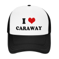 thumbnail image 2 of I Heart Caraway Love Food Funny Trucker Hat Mesh Cap Unisex Black, 2 of 5