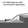 thumbnail image 4 of Uxcell 45-Degree Offset Box End Wrench 14mm x 17mm 12 Point Metric Double Box End Wrench Long Offset Torx Wrench, 4 of 7