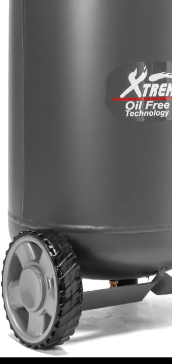 XtremepowerUS 2.0 HPtra Quiet Air Compressor Tank Oil-Free Compressor Steel Tank 13 Gallons Air Compressor, Grey