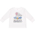 thumbnail image 3 of Inktastic Will You Be My Godparents? Cute Elephants Moon and Stars Boys or Girls Long Sleeve Toddler T-Shirt, 3 of 5