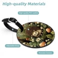 thumbnail image 4 of 2Pcs Leather Round Hedgehog Cruise Luggage Tag with Privacy Cover and Name ID Tag - Suitable for Travel Handbags Backpacks School Bags Luggage Tags, 4 of 7