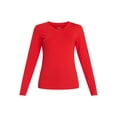 thumbnail image 6 of Time and Tru Women's Slim V-Neck Tee with Long Sleeves, Sizes XS-XXXL, 6 of 6
