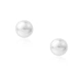 thumbnail image 5 of 18K Yellow Gold Plated Sterling Silver Crystal Pearl Stud Earrings, 5 of 6