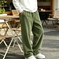 thumbnail image 6 of FAIWAD Boys Corduroy Pants Wide Leg Comfy Pants with Elastic Waist Casual Outdoor Clothing, 6 of 9