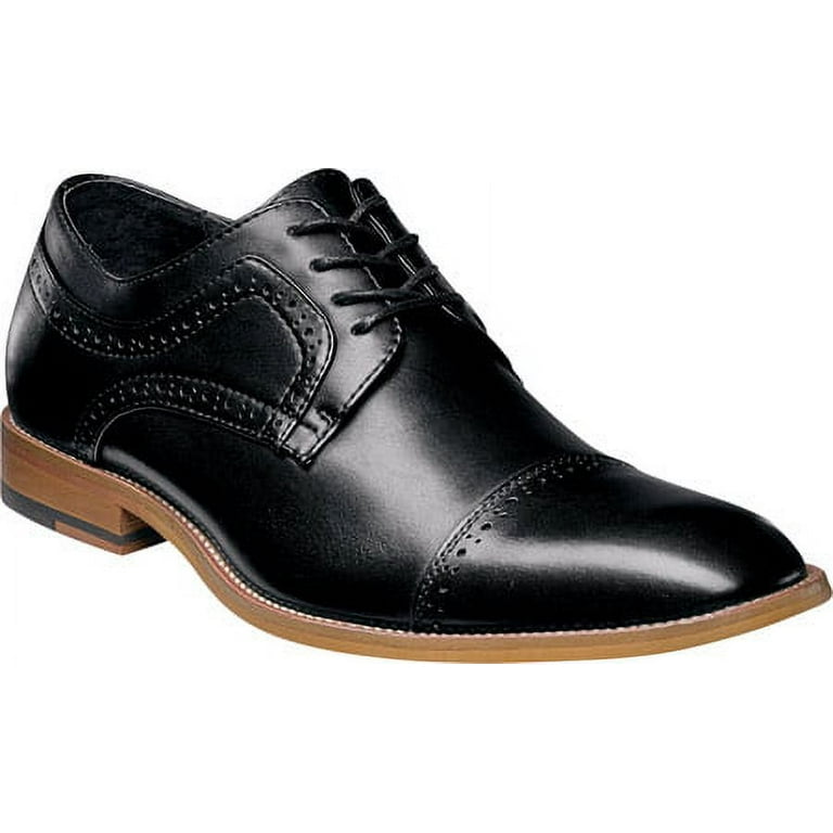 Stacy Adams Uomo Waltham Oxford Cap Toe - Scarpe Eleganti In Pelle Con Lacci, Colore Nero, Taglia 7.5 US - 6