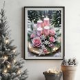 thumbnail image 3 of Mosaflare Pink Christmas Candle Diamond Painting Kit, 12×16 Inch Full Drill Diamond Art, Winter Floral Roses DIY Craft for Adults, 3 of 7