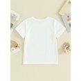 thumbnail image 3 of Kids Girls and Boys Summer T-Shirt Cartoon Cat Print Short Sleeve Round Neck Graphic Tops, 3 of 8