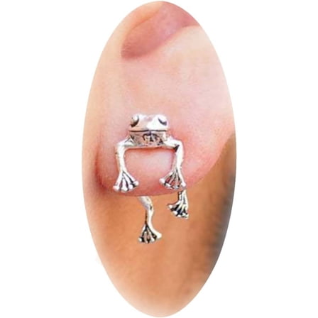 YMCSTONEMA Frog Earrings For Women Easter Basket Stuffers Vintage Frogs Shaped Stud Earrings Funny Cute 3D Animal Earrings Jewelry Gifts[2003]