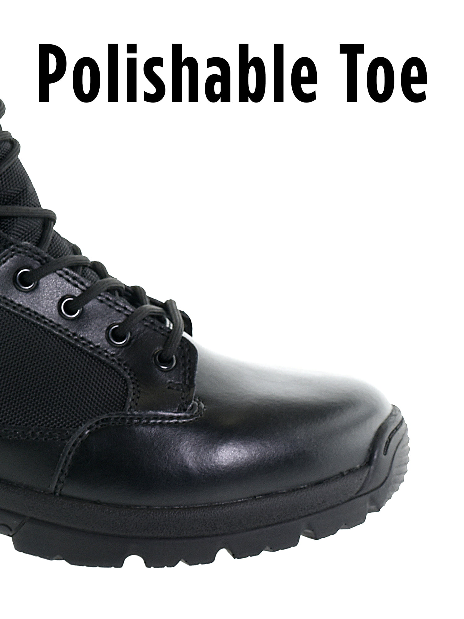black polishable work shoes