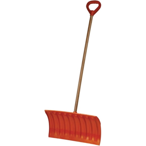 Bigfoot 21" Poly Pusher Snow Shovel - Wooden Handle