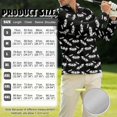 thumbnail image 6 of Jiueut Bat Pattern Long Sleeve Golf Polo for Men or Women 1/4 Zip 4-Way Stretch Performance Athletic Polo Shirts for Course Gym Travel, 3XL, 6 of 6