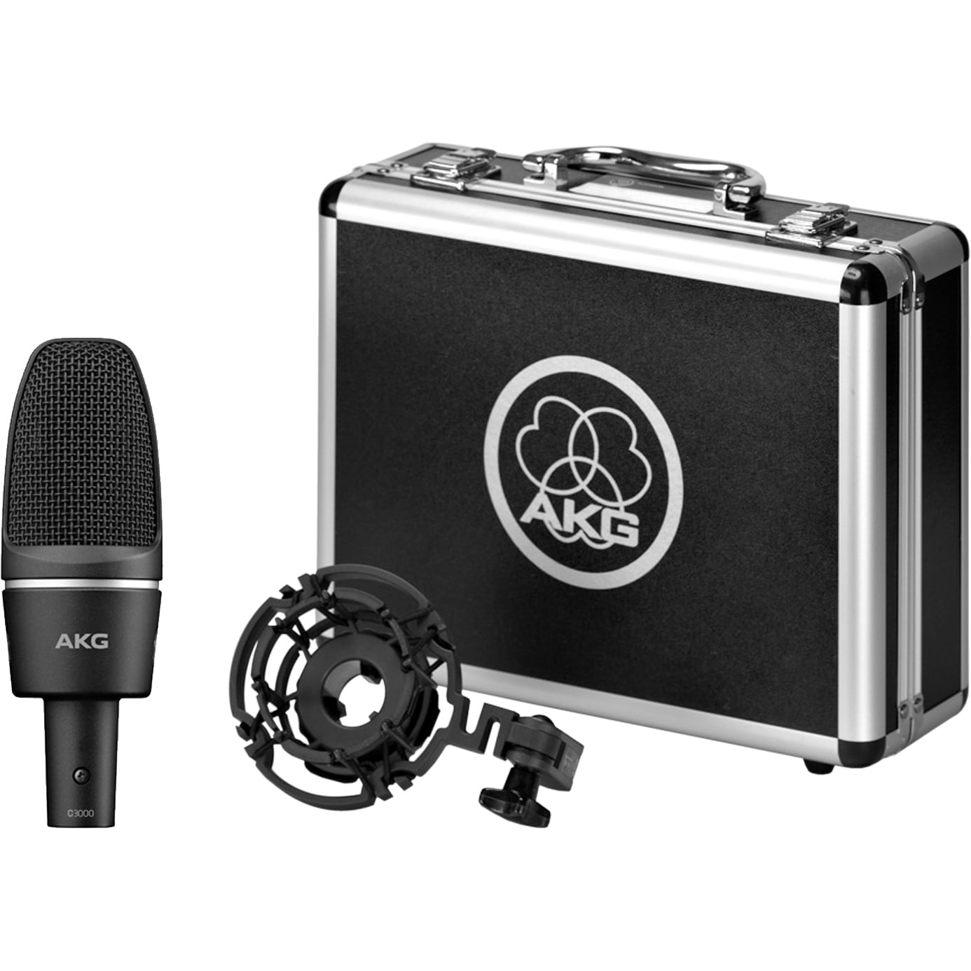 AKG C3000 Microphone - 20 Hz to 20 kHz - Wired - Condenser - Cardioid - Shock Mount - XLR