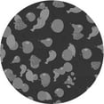 thumbnail image 1 of Ahgly Company Machine Washable Indoor Round Transitional Charcoal Black Area Rugs, 6' Round, 1 of 7