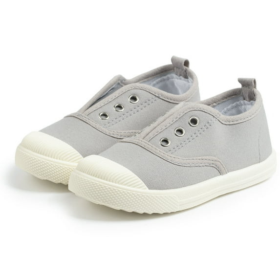 Bonario Toddler Boys Girls Sneakers Canvas Slip-On Shoes Casual Lightweight Running Shoes for Little Kid