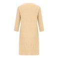 thumbnail image 6 of jobturf Womens Nightgown Casual Loose 3/4 Length Sleeve Sleepshirts Soft Comfy Pajama Dress Summer Fashion Lightweight Nightwear, 6 of 8