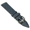 thumbnail image 5 of HIRSCH Galuchat Stingray Leather Watch Strap (Black) - L - 18mm - Stainless Steel Silver Buckle, 5 of 9