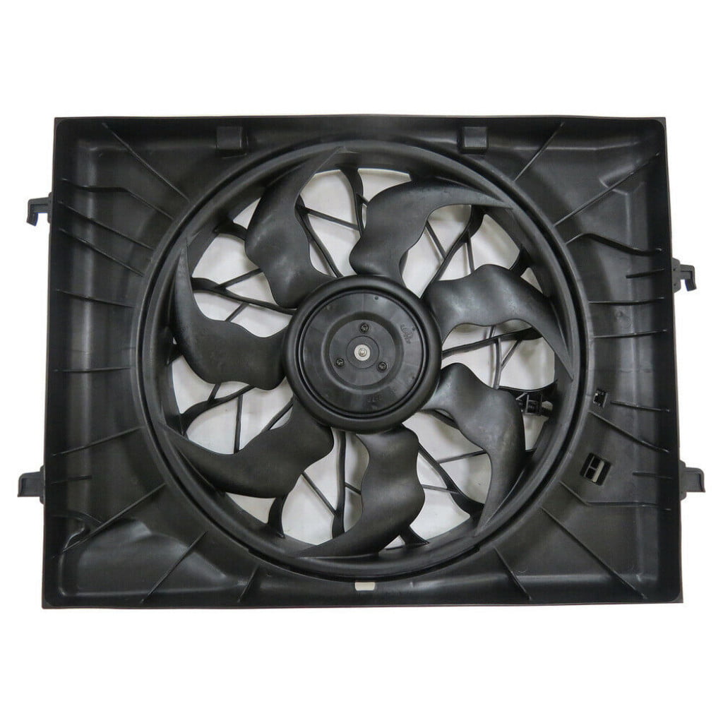 ACP 10 12v Push Type Radiator Cooling Fan With Curved Blades Mounting Kit