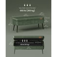 thumbnail image 4 of VASAGLE EKHO Collection - Storage Ottoman Bench, Entryway Bedroom Bench, 15 Gallons, Synthetic Leather with Stitching, Mid-Century Modern, Safety Hinges, Loads 660 lb, Forest Green, 4 of 6