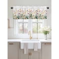 thumbnail image 2 of Valances for Windows Wildflower Floral Rod Pocket Cafe Window Treatments Valance Curtains for Kitchen Bathroom Laundry Basement Windows 60"x18", 2 of 9